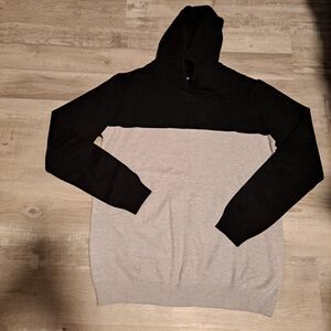 NWT XRay Jeans Hoodie Premium Comfort‎ Slim Fit Black Gray Lightweight XL